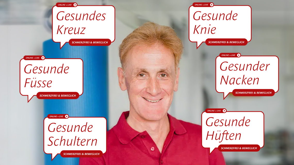Nikolaus Färber leitet im 2024 die Spiraldynamik online Kurse schmerzfrei und beweglich zu den Themen Fuss, Knie, Hüfte, Kreuz, Nacken und Schultern.